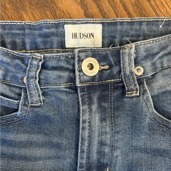 Youth Boy Hudson Straight Distressed Jeans Size 8 - Picture 2 of 6